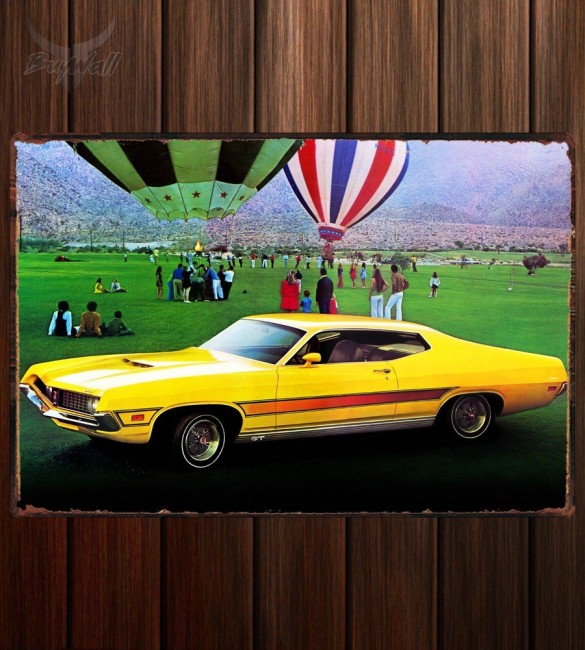 Металлическая табличка Ford Torino GT Sportsroof Металлическая табличка Ford Torino GT Sportsroof